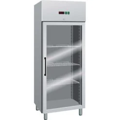 ARMADIO REFRIGERATO VENTILATO GN 2/1 650 L.-Porta In Vetro