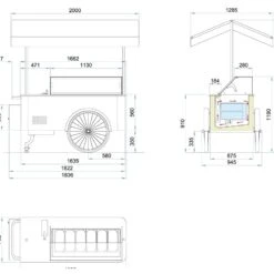 CARRETTO PER GELATI ISA CON VASCHETTE -Macchine del Gusto carretto gelati isa 5