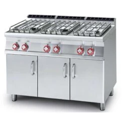 CUCINA A GAS SU MOBILE A GIORNO 6 FUOCHI