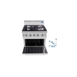CUCINA A GAS 4 FUOCHI CON FORNO STATICO Prof 90 -Macchine del Gusto cucina gas 4 fuochi forno at9g4b o 1 9