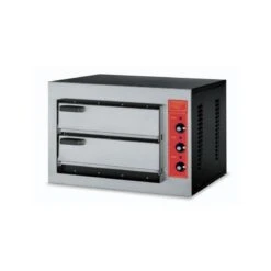 FORNO ELETTRICO PER PIZZA MINI 3T CAMERA DOPPIA Capacità Teglie 50x50 Cm