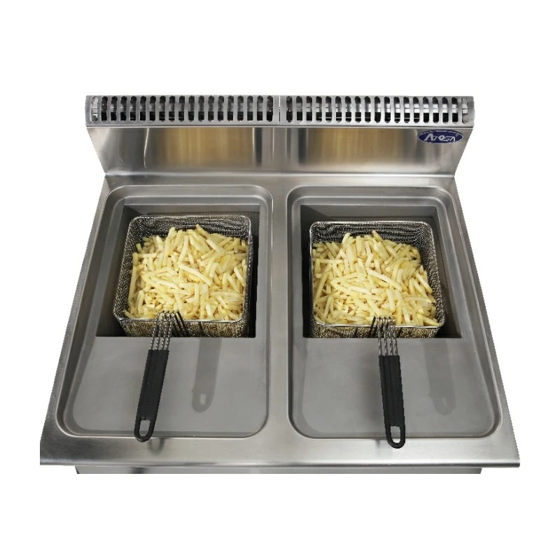 FRIGGITRICE A GAS 2 VASCHE 21L + 21L prof 90 FRIGGITRICE A GAS 2 VASCHE 21L + 21L Prof 90 -Macchine del Gusto friggitrice 2 vasche 21l21l 1