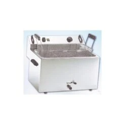 FRIGGITRICE DA BANCO ELETTRICA 16 Litri Trifase Con Rubinetto Di Scarico