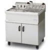FRIGGITRICE ELETTRICA SU MOBILE 15+15 LITRI -Macchine del Gusto friggitrice elettrica fme 2 vasche 15