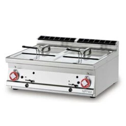 FRIGGITRICE A GAS 13+13 Litri-Produzione Patate 20 Kg/h