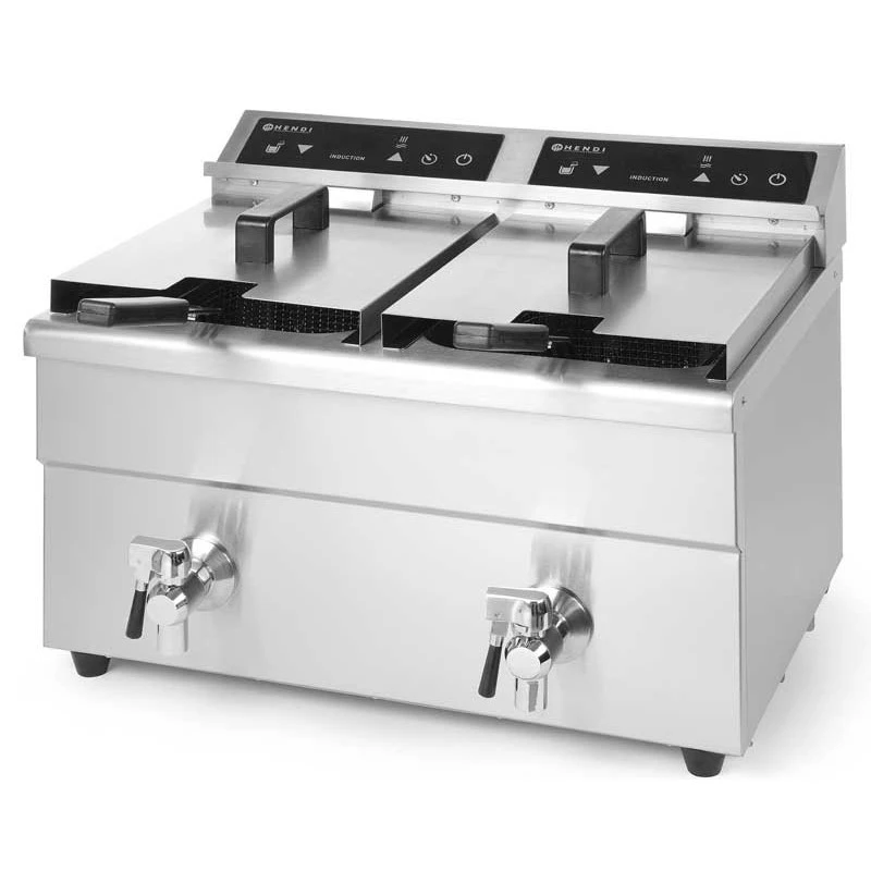 FRIGGITRICE A INDUZIONE due vasche 8+8 LITRI FRIGGITRICE A INDUZIONE Due Vasche 8+8 LITRI -Macchine del Gusto friggitrice induzione hendi doppia 1