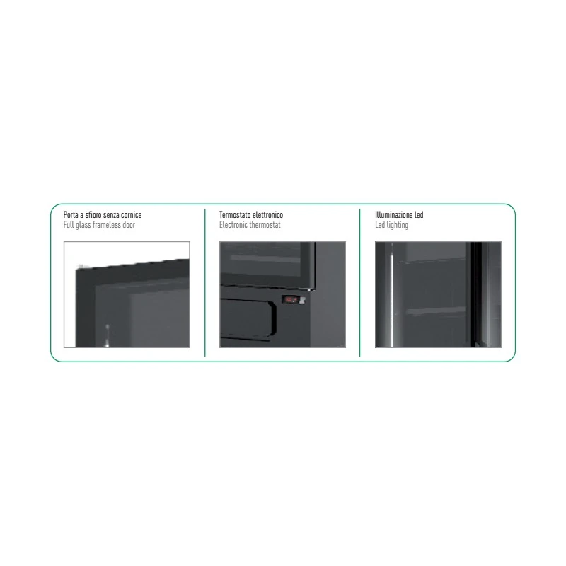 FRIGO MURALE VENTILATO +1/+10 2 PORTE FRIGO MURALE VENTILATO +1/+10 2 PORTE -Macchine del Gusto frigo murale ventilato 110 1