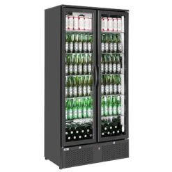 FRIGO A VETRINA NERO BIBITE DOPPIA PORTA 458 Litri