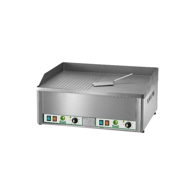 FRY TOP ELETTRICO FIMAR - piano doppio liscio e rigato in acciaio FRY TOP ELETTRICO FIMAR - Piano Doppio Liscio E Rigato In Acciaio -Macchine del Gusto fry top elettrico fimar piano doppio liscio e rigato in acciaio