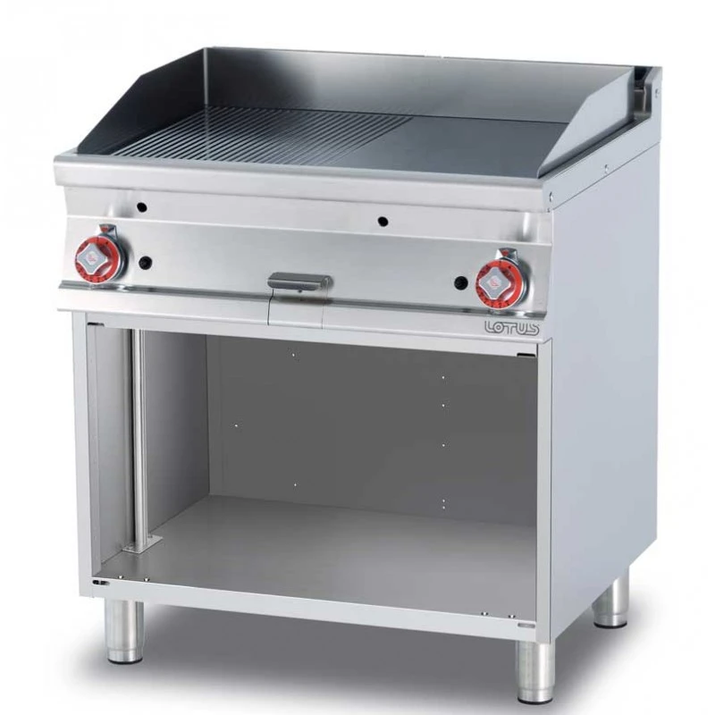 FRY-TOP 1/2 LISCIO RIGATO GAS SU MOBILE A GIORNO FRY-TOP 1/2 LISCIO RIGATO GAS SU MOBILE A GIORNO -Macchine del Gusto fry top liscio rigato gas giorno