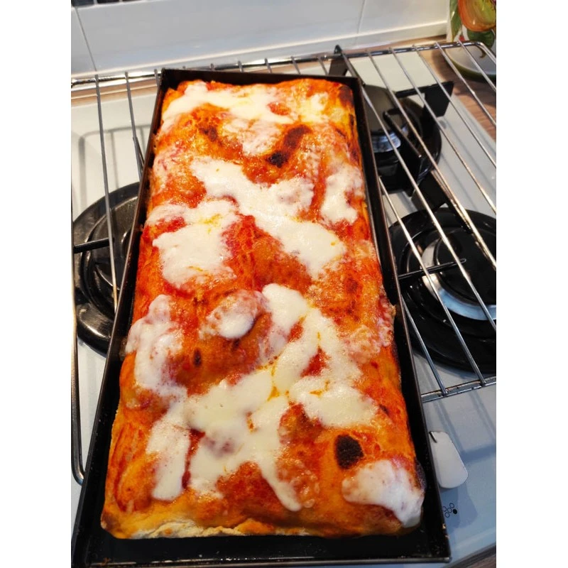 MEZZE TEGLIE IN LAMIERA BLU 18x38 cm -2 pezzi MEZZE TEGLIE IN LAMIERA BLU 18x38 Cm -2 Pezzi -Macchine del Gusto mezze teglie in lamiera blu 18x38 3