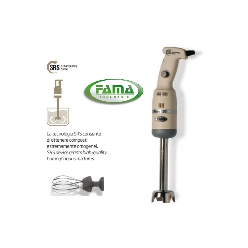 MIXER AD IMMERSIONE PROFESSIONALE FAMA CON FRUSTA E MESCOLATORE DA 300 mm MIXER AD IMMERSIONE PROFESSIONALE FAMA CON FRUSTA E MESCOLATORE DA 300 Mm -Macchine del Gusto mixer ad immersione fama con frusta e mescolatore da 300 mm