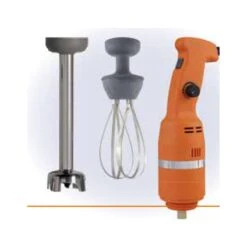 MIXER AD IMMERSIONE PROFESSIONALE CON FRUSTA E MESCOLATORE DA 250 Mm