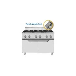 CUCINA A GAS 6 FUOCHI CON ANTA 7 KW
