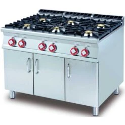CUCINA A GAS 6 FUOCHI SU MOBILE A GIORNO