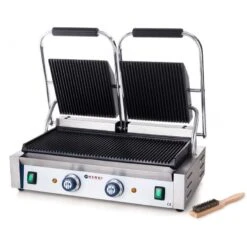 PIASTRA PANINI DOPPIA RIGATA -Macchine del Gusto piastra panini doppia hendi 2