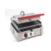 PIASTRA PER PANINI SINGOLA IN ACCIAIO CROMATO CON COPERCHIO 1 PIASTRA PER PANINI SINGOLA IN ACCIAIO CROMATO CON COPERCHIO -Macchine del Gusto piastra panini singola in acciaio cromato con coperchio