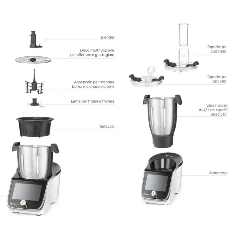 ROBOT DA CUCINA MULTIFUNZIONE CON SCHERMO TOUCH ROBOT DA CUCINA MULTIFUNZIONE CON SCHERMO TOUCH -Macchine del Gusto robot da cucina multifunzione con schermo touch 4