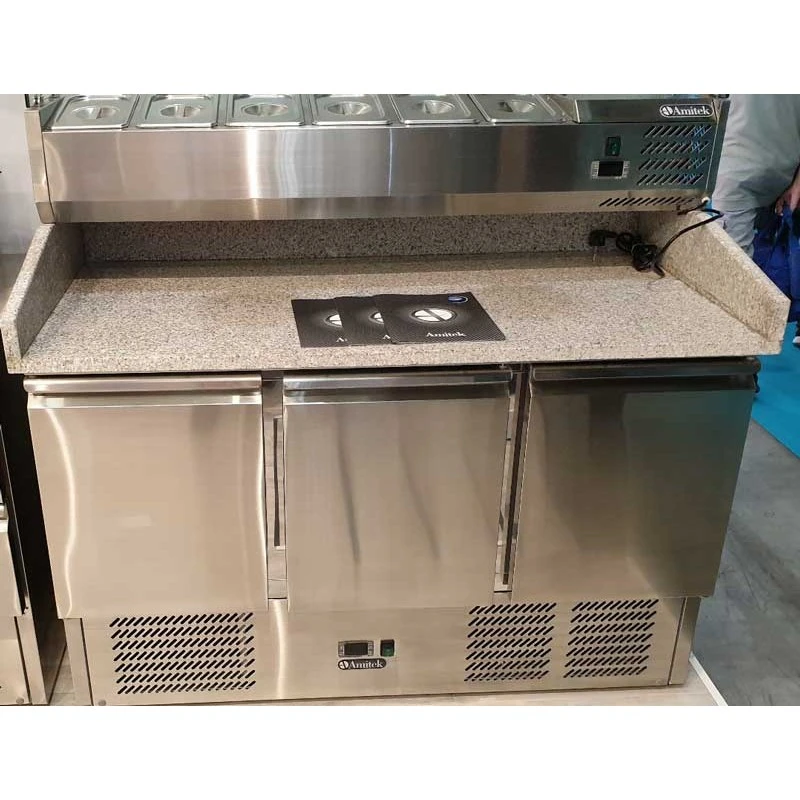 SALADETTE REFRIGERATA STATICA-3 porte - 8 condimenti SALADETTE REFRIGERATA STATICA-3 Porte - 8 Condimenti -Macchine del Gusto saladette refrigerata statica 2