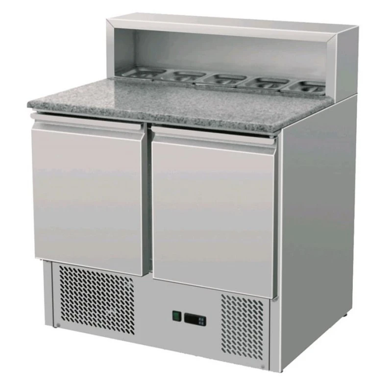 SALADETTE REFRIGERATA STATICA DUE PORTE- 5 condimenti SALADETTE REFRIGERATA STATICA DUE PORTE- 5 Condimenti -Macchine del Gusto saladette refrigerata statica
