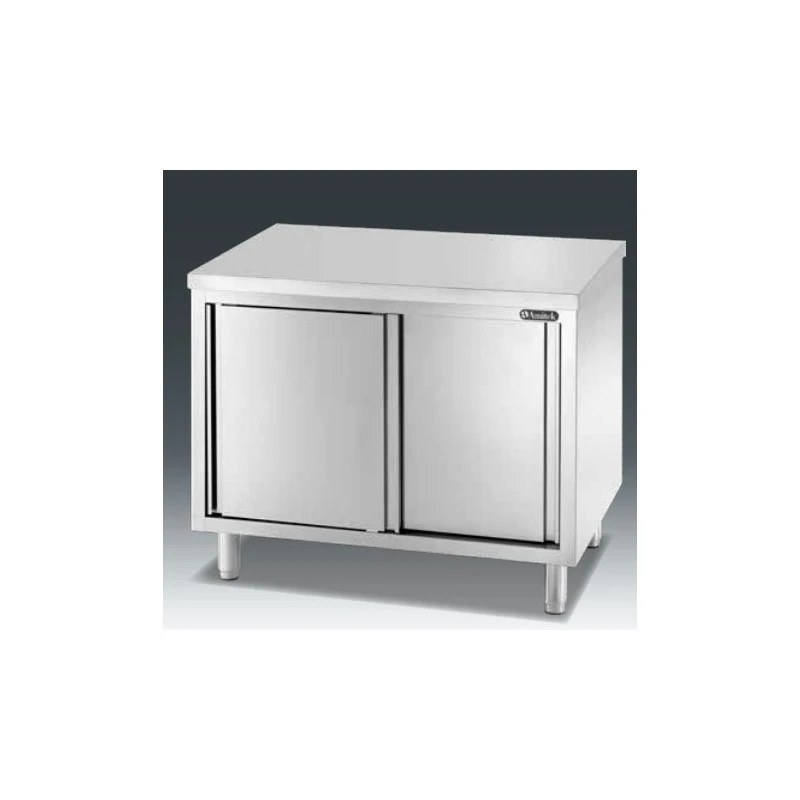 TAVOLO ARMADIO CON PORTE SCORREVOLI 1500x700x850h TAVOLO ARMADIO CON PORTE SCORREVOLI 1500x700x850h -Macchine del Gusto tavolo armadio con porte scorrevoli