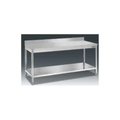 TAVOLO IN ACCIAIO INOX CON TELAIO 140x60x85H