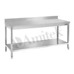 TAVOLO IN ACCIAIO INOX CON TELAIO 60x70x85H -Macchine del Gusto tavolo in acciaio inox con telaio 60x70x850h 2