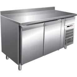 TAVOLO PASTICCERIA REFRIGERATO VENTILATO, Con Alzatina, 2 Griglie