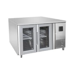 TAVOLO REFRIGERATO CON ANTE IN VETRO