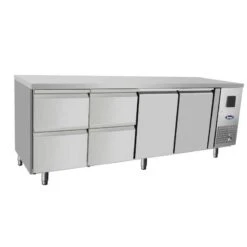 TAVOLO REFRIGERATO CON 2 PORTE GN1/1 + 2 CASSETTI 1/2