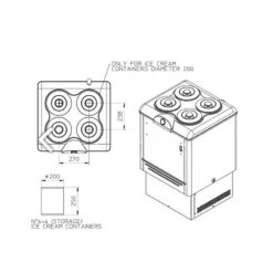 VETRINA GELATO A CARAPINE - N° 4+4 -Macchine del Gusto vetrina gelato a carapine n 4 4