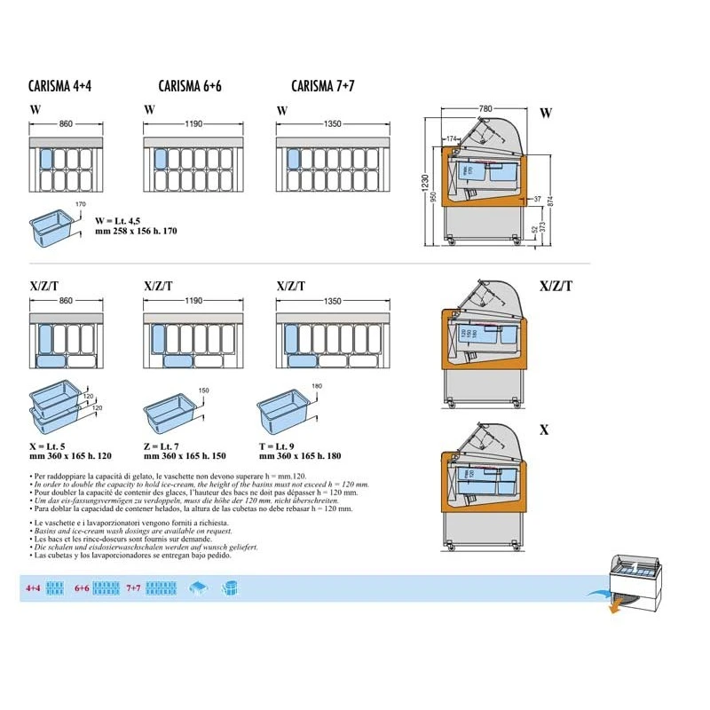 VETRINA GELATO VENTILATA 4 GUSTI VETRINA GELATO VENTILATA 4 GUSTI -Macchine del Gusto vetrina gelato ventilata 4 gusti 1