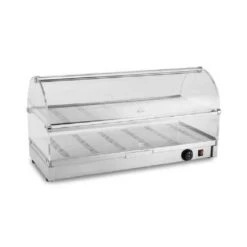 VETRINA RISCALDATA 2 PIANI Lunghezza 80 Cm Antine Rotonde