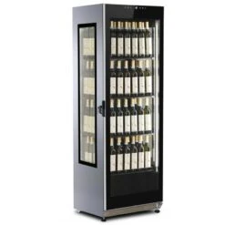 VETRINA VINO CON VETRI LATERALI 4 GRIGLIE